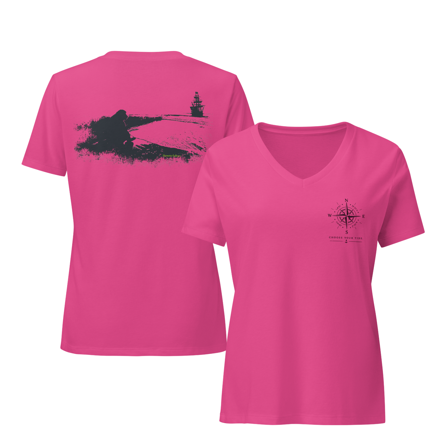Coastal V-Neck Tee – Choose Your Tide