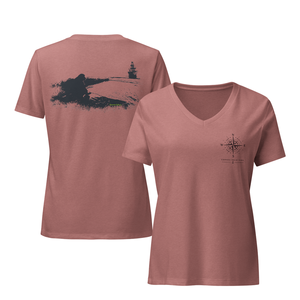 Coastal V-Neck Tee – Choose Your Tide