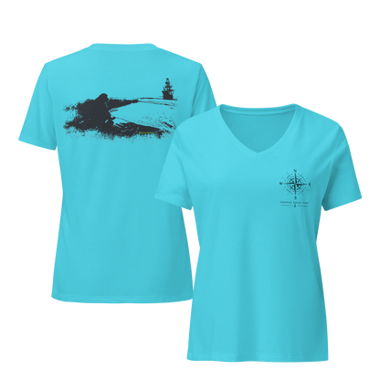 Coastal V-Neck Tee – Choose Your Tide